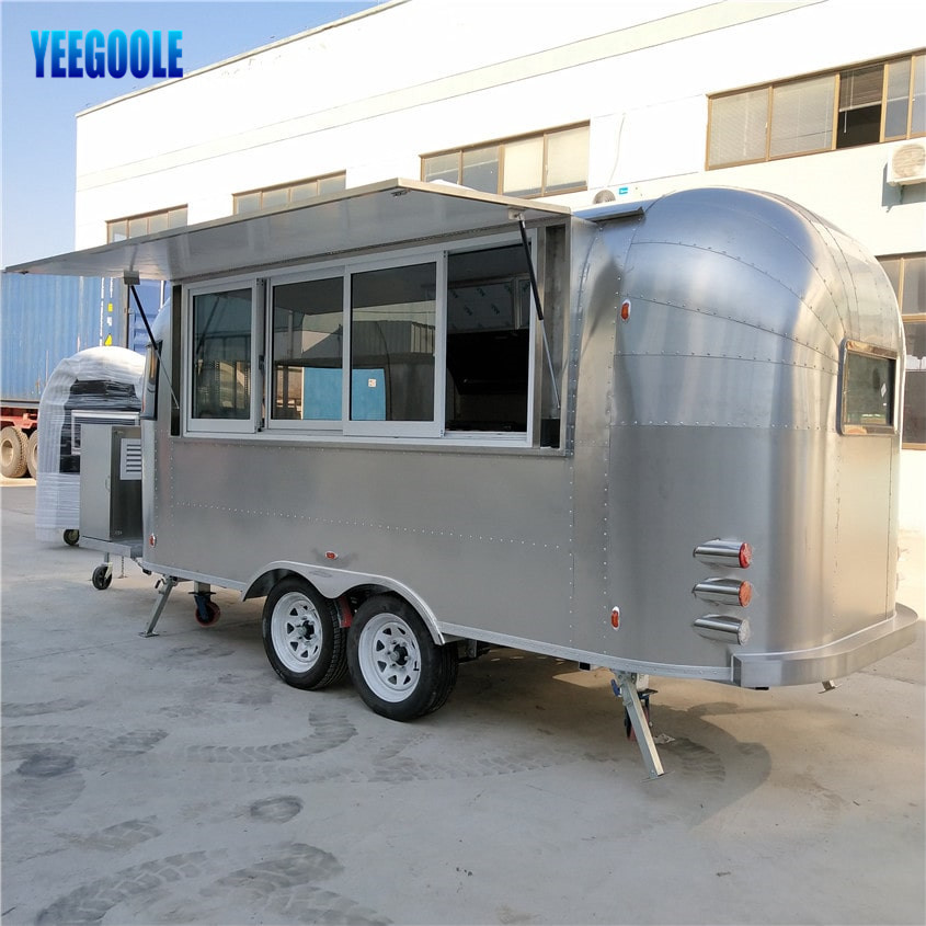 YG-TZ-66 Professional Street Food Cart Mobile Kitchen Food Truck with Equipped in Mobile Food Trailer Hot Dog Cart 